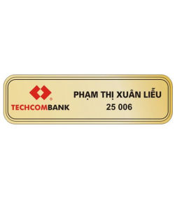 Bảng tên nhân viên Techcombank